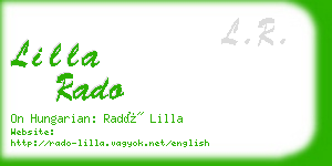 lilla rado business card